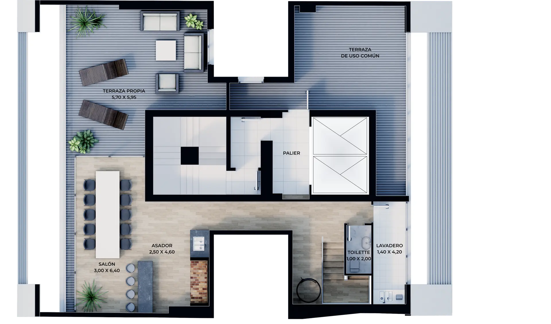Penthouse Triplex - Plano 3